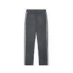 Heren Lange Broek Ruwe Graan Patchwork Losse Rechte Micro Uitlopende Broek met een Modieuze Uitstraling. — foto 2