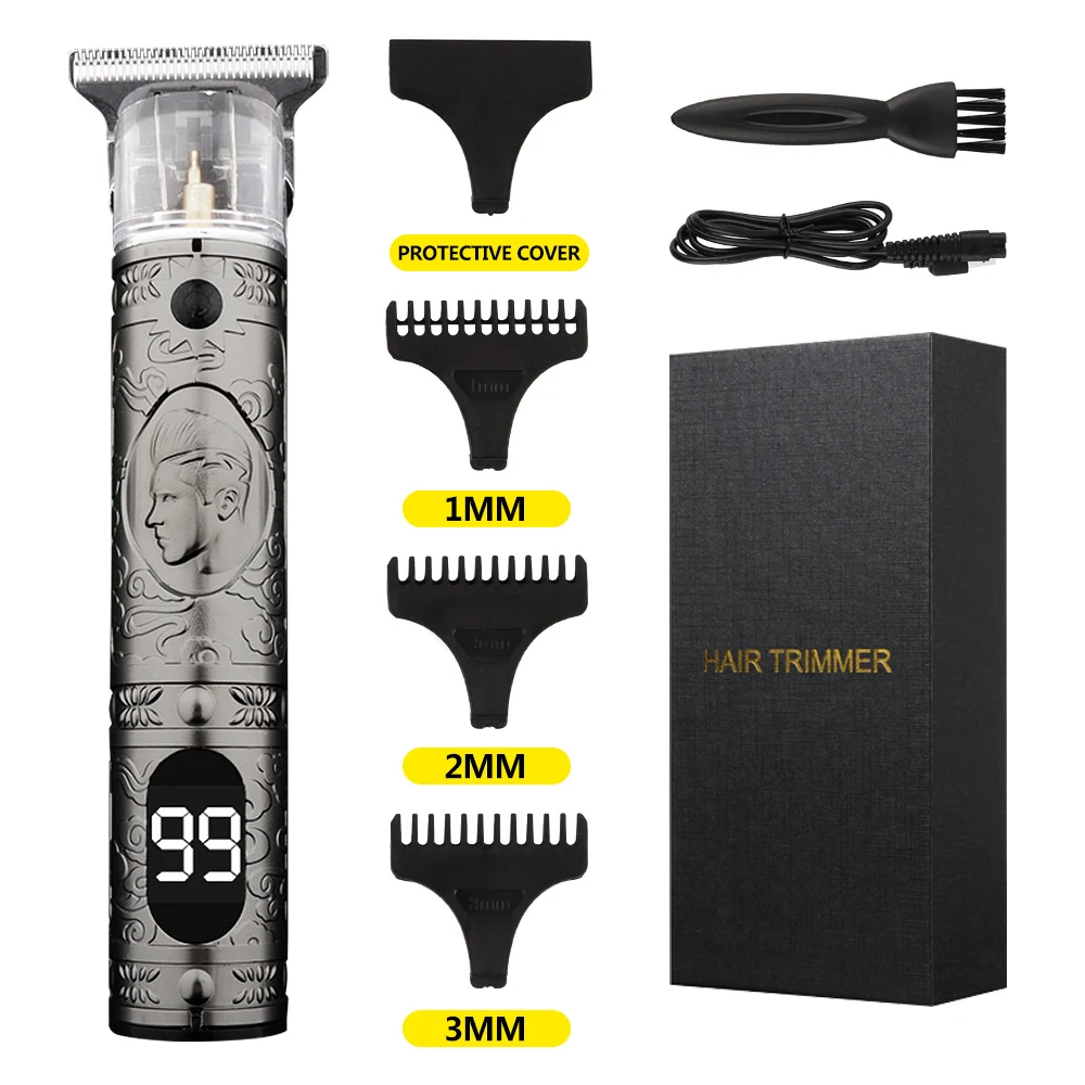 White Electric Clippers for Shaving, Carving and Pushing. Precise Blades for Perfect and Professional Haircuts and Style — photo 9