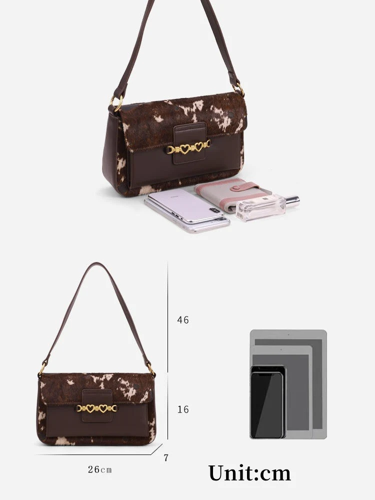 Title 1, Real Horsehair Vintage Baguette Crossbody Bag. ...