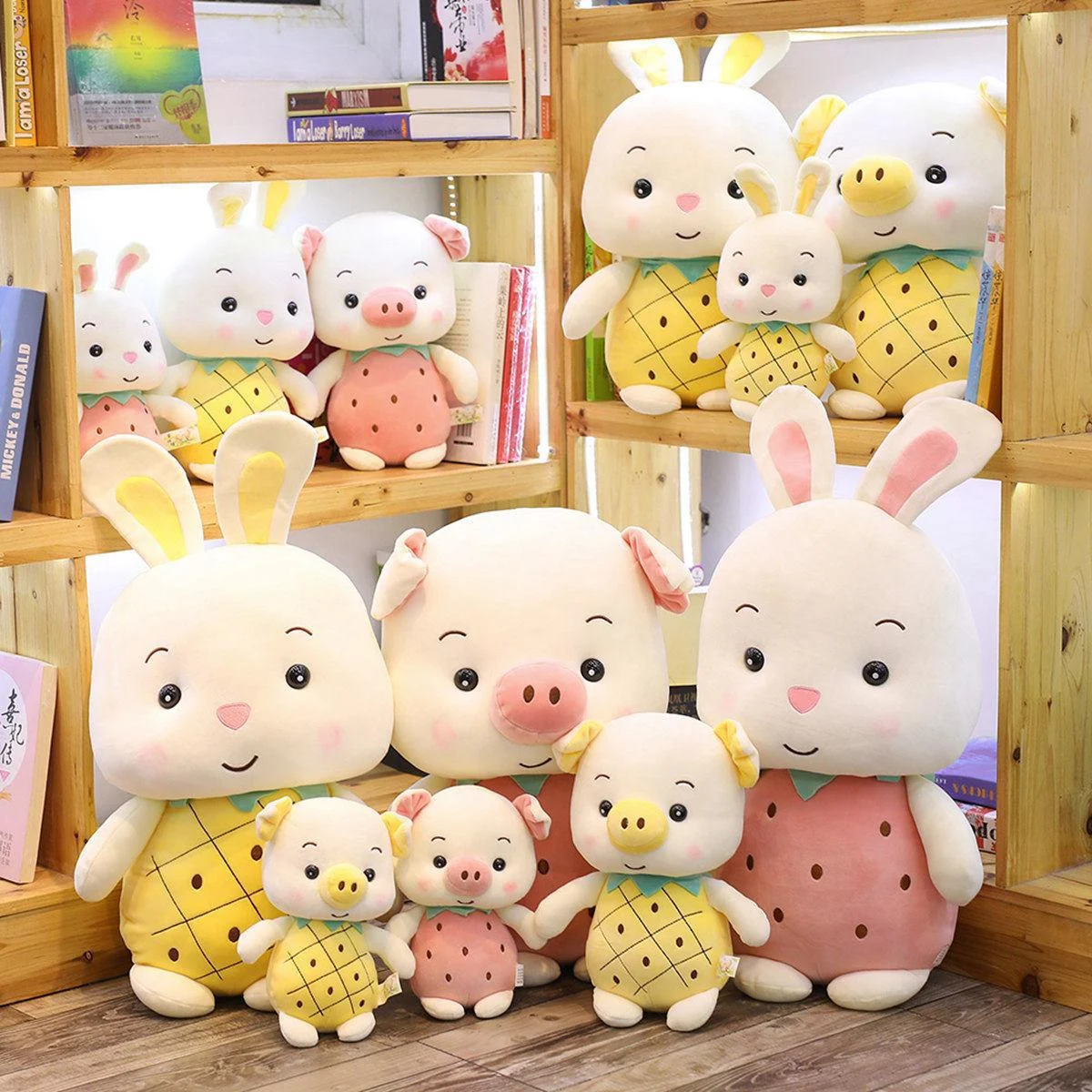Title 1, Pineapple Strawberry Rabbit Plush Toy, a cute R...