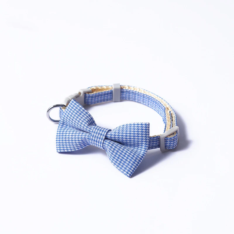 Houndstooth Pet Collar with Bow, stylish and secure. Perfect for dogs seeking comfort and flair during walks and everyda — photo 6