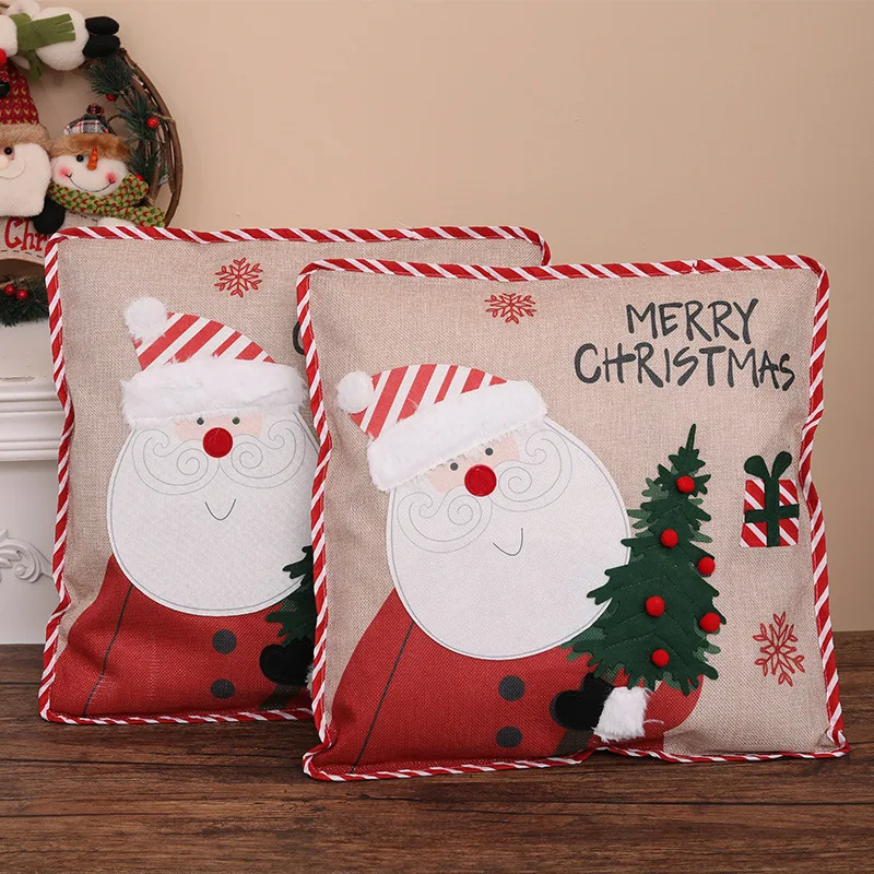 Fronha decorativa de Papai Noel para travesseiros. Decore sua casa com este item festivo e adicione um toque natalino ao seu sofá. — foto 3