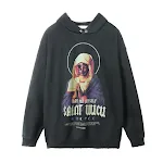 Moletom com capuz masculino com estampa de caveira de demônio deprimido, ideal para um visual rebelde e confortável. Perfeito para o dia a dia. — foto 16
