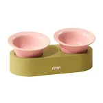 Horn Cat Bowl Pink Green