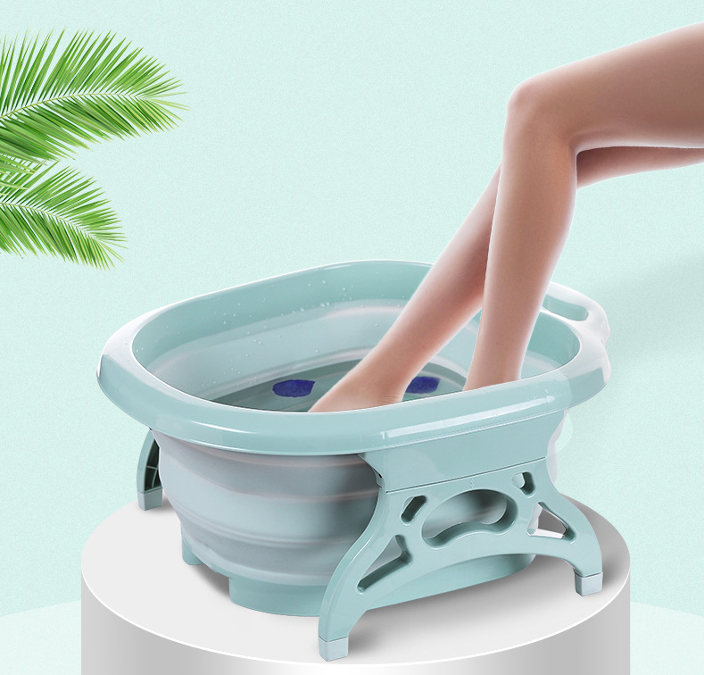 Title 1, Foldable Footbath Massage Bucket Plastic Foot B...