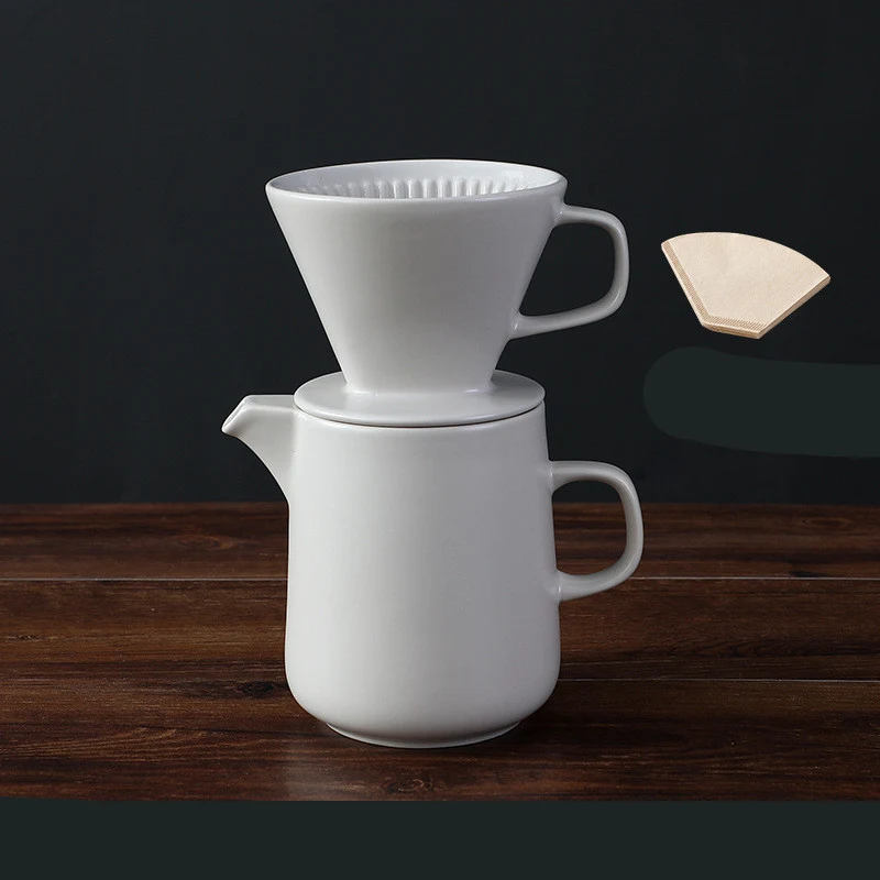 Title 3, Ceramic coffee appliance set with filter and ha...