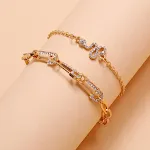 Pulseira de duas peças com diamantes de ponto de cobra — foto 1