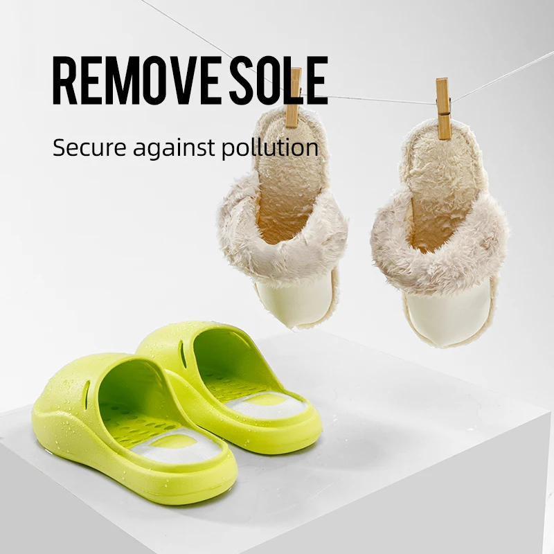 Winter Warm Slippers Household Non Slip Couples At Home Baotou Big Head Cotton Slippers for cozy comfort and safety arou — photo 14