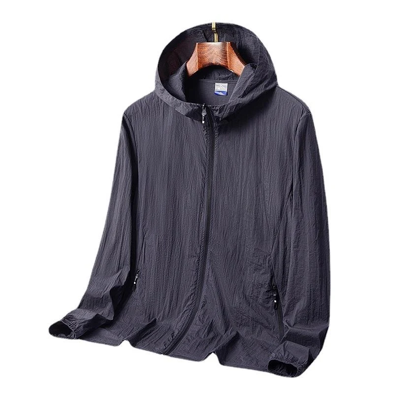 Roupa com capuz para proteção solar masculina Corta vento Proteção UV Perfeita para atividades ao ar livre e esportes Conforto e segurança — foto 3
