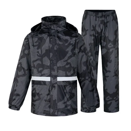 Title 2, Outdoor Reflective Digital Raincoat Suit Superi...