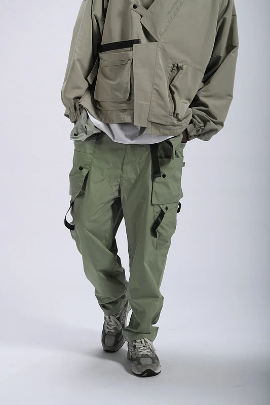 Title 15, Retro Loose Multi-pocket Outdoor Casual Pants f...
