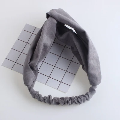 Title 3, Cross Elastic Headband Knitted Suede Headband L...