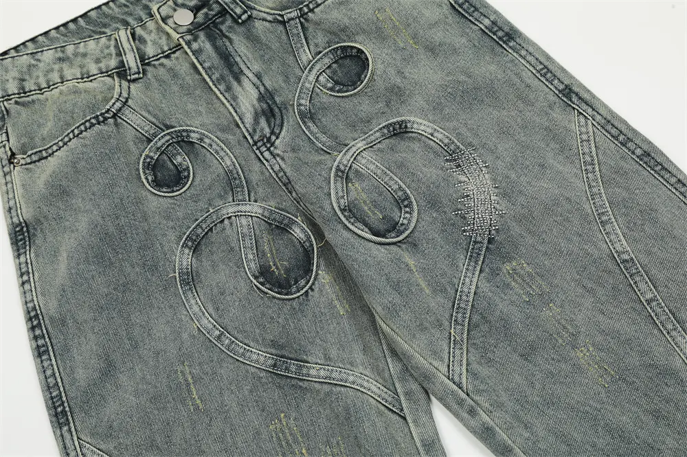 Gepersonaliseerde heren lange broek met wijde pijpen Comfortabele pasvorm voor dagelijks gebruik Unieke stijl en ontwerp Perfect voor elke gelegenheid Duurzame kwaliteit — foto 14