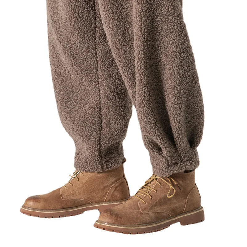 Title 2, Mens Chinese Style Casual Retro Thick Lamb Woo...