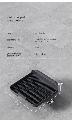 Title 2, Pedal cat litter box with mat and pad, pet supp...