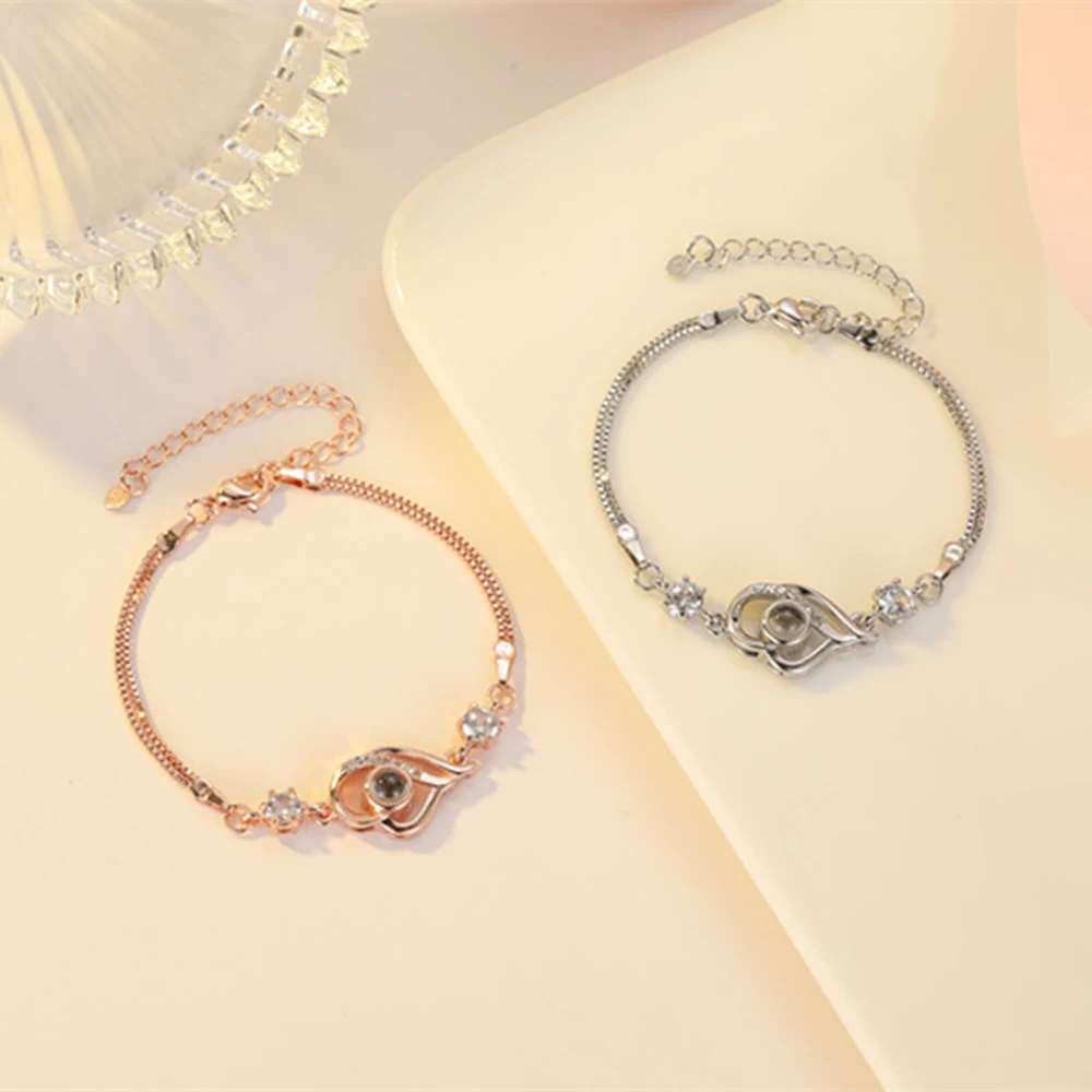 Pulseira feminina personalizada simples para amigas, casais e estudantes, um presente perfeito, design elegante e moderno, crie a sua. — foto 5