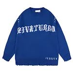 Suéter casual de tricô Lazy Loose Edition para homens e mulheres. Desfrute do conforto e estilo descontraído. Perfeito para o dia a dia. — foto 8