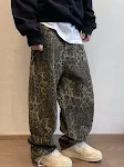 Men's Retro Design Leopard Print Loose Leisure Pants. Niche Tooling Style. All-matching and perfect for casual wear. INS — photo 12