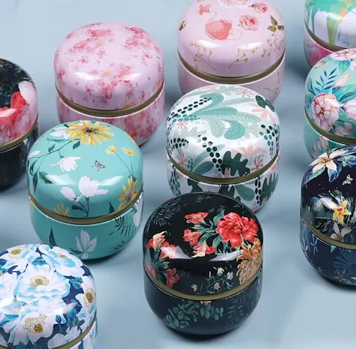 Title 5, Wedding Tea Tin Box for Candy and Favors. Seale...