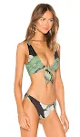 Groen bladprint bikini, ideaal voor strand of zwembad. Geniet van de zon in stijl en comfort met deze trendy tweedelige badmode. — foto 2
