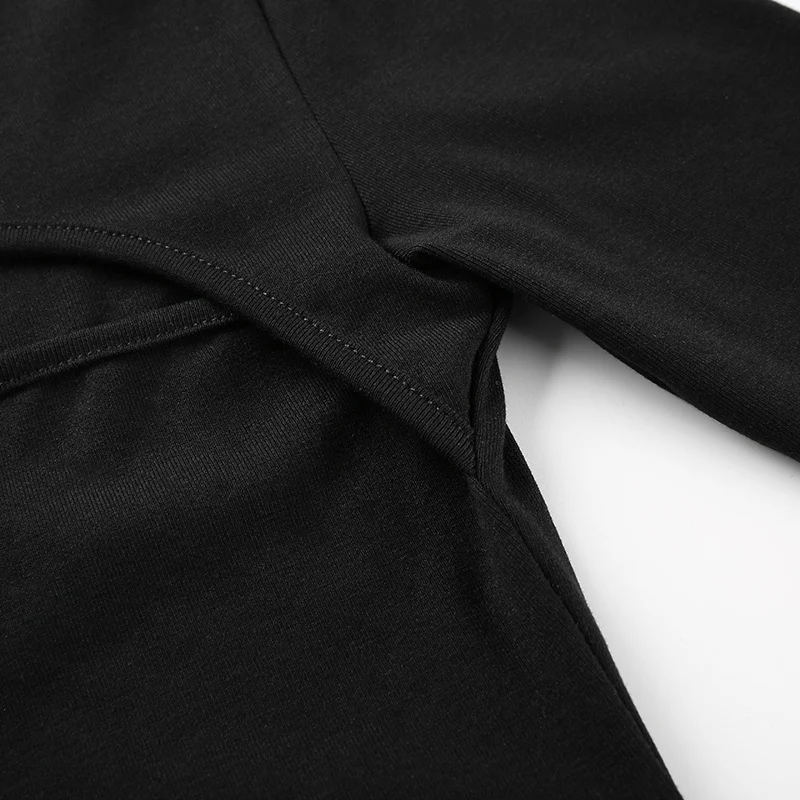 Title 15, Womens hollowed-out long-sleeved T-shirt, perf...