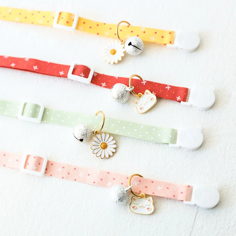 Title 10, Cute Cat Dog Collar with Silver Bell Anti-Lost ...