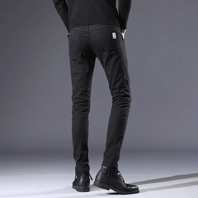 Title 4, Fall Winter Mens Stretch Brushed Slim Fit Casu...