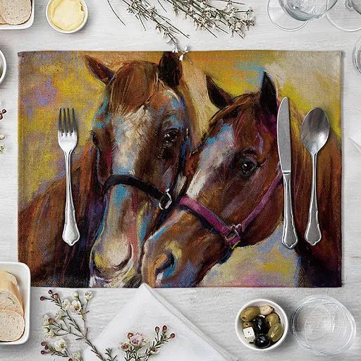 Title 10, Striped Printed Western Placemat for elegant di...