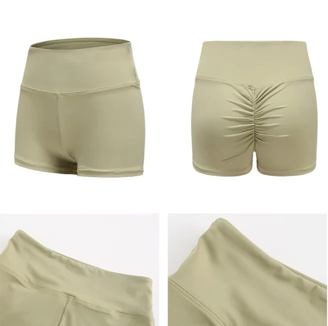 Shorts de yoga femininos de verão em cor sólida, perfeitos para conforto e flexibilidade durante suas práticas de yoga. — foto 1