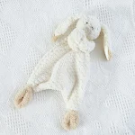Cobertor com boneca coelho calmante e macio para dormir, amigo da pele, perfeito para acalmar e aconchegar seu bebê. — foto 6
