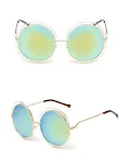 Round metal cutout sunglasses — photo 1
