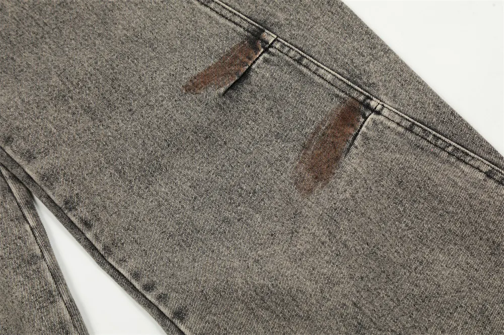 Title 10, Mens contrast color straight jeans. Comfortabl...