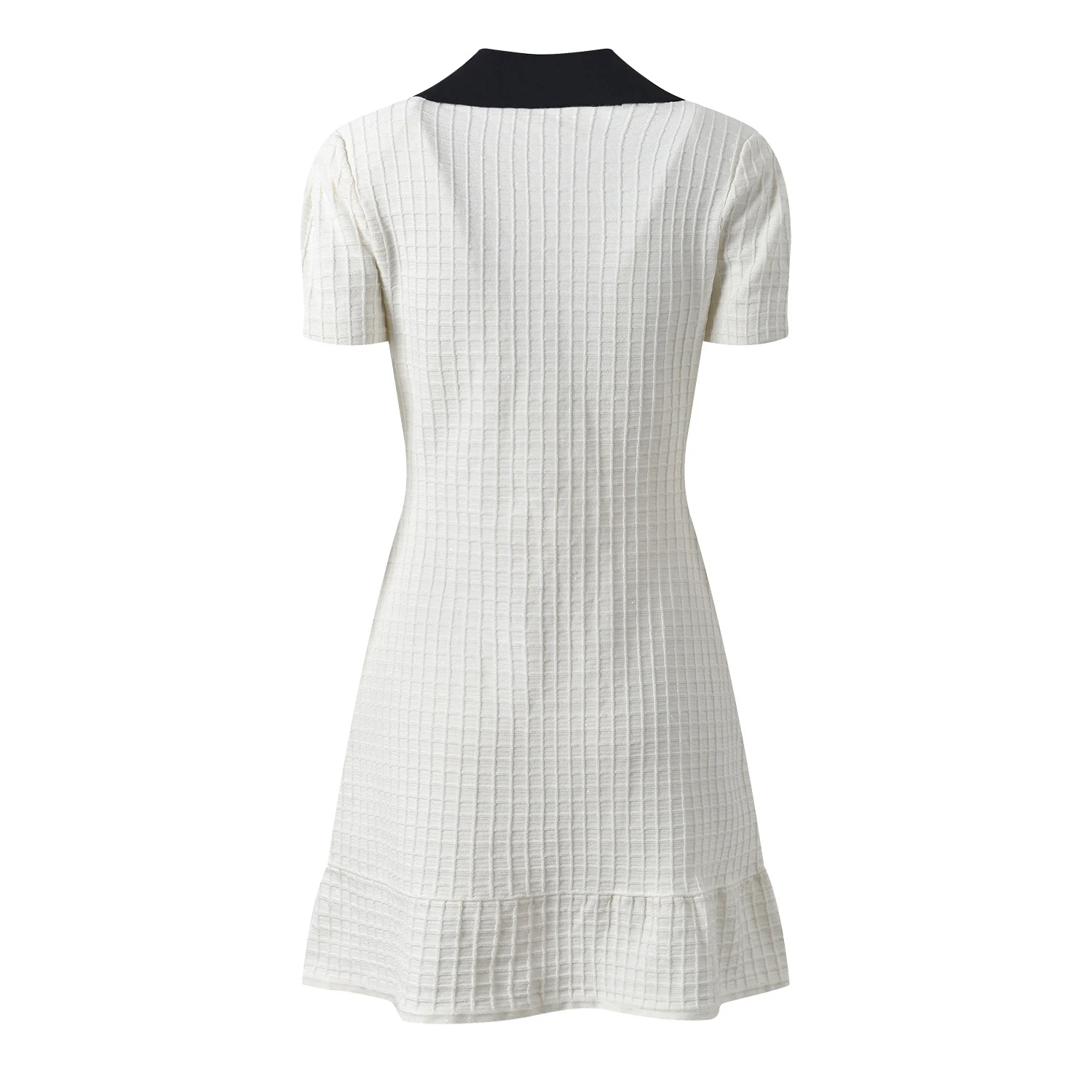 Neues Frühlings- und Sommerkleid mit Diamantverzierungen, Knopf, Schleife und Brosche — foto 2
