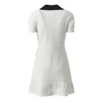 Neues Frühlings- und Sommerkleid mit Diamantverzierungen, Knopf, Schleife und Brosche — foto 2