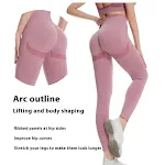 Calças legging esportivas de corrida, cintura alta, efeito empina bumbum, elásticas, secagem rápida, para fitness e treinos. — foto 14