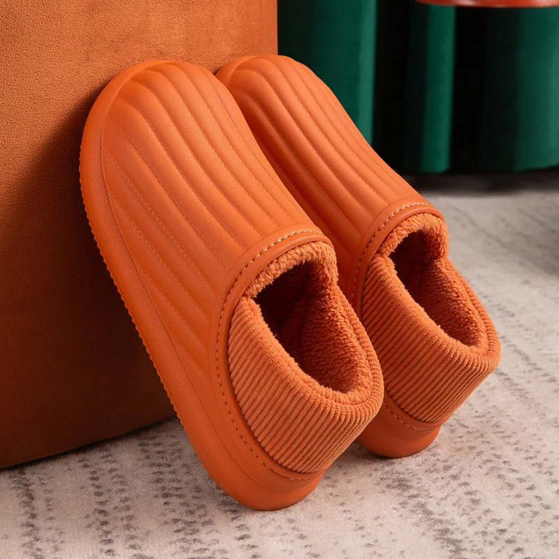 Pantofole termiche semplici in peluche da uomo e donna, calde e confortevoli per i tuoi piedi, perfette per stare a casa. — foto 3