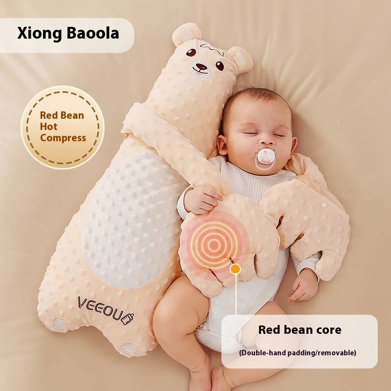 W9Q Wenou BABY HUG Travesseiro de palma calmante para o sono, boneca para dormir, artefato para coaxar o sono e anti-susto para bebês. — foto 1