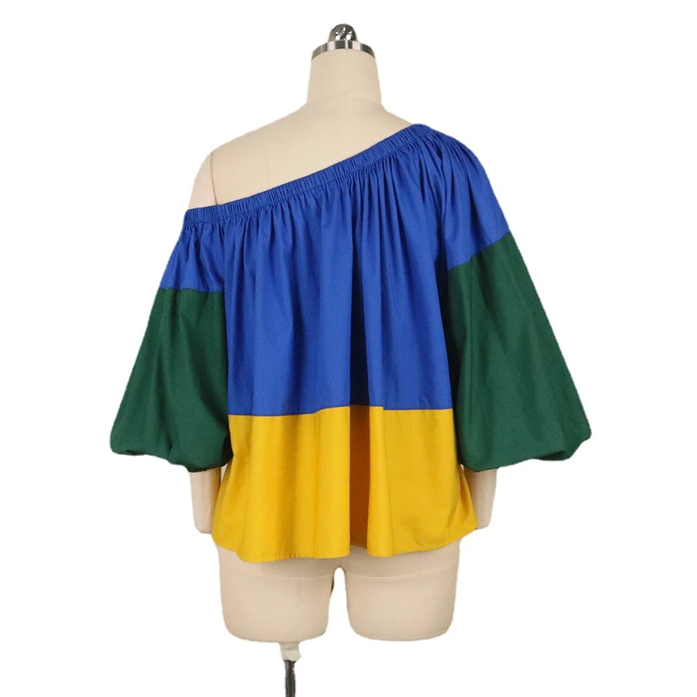 Title 8, Sexy Slant Shoulder Elastic Bandwidth Loose Lan...