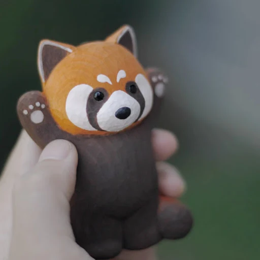 Title 4, Handmade Wooden Ornaments Solid Wood Animals. A...