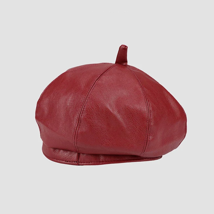 Title 4, Womens English Vintage Leather Octagonal Hat