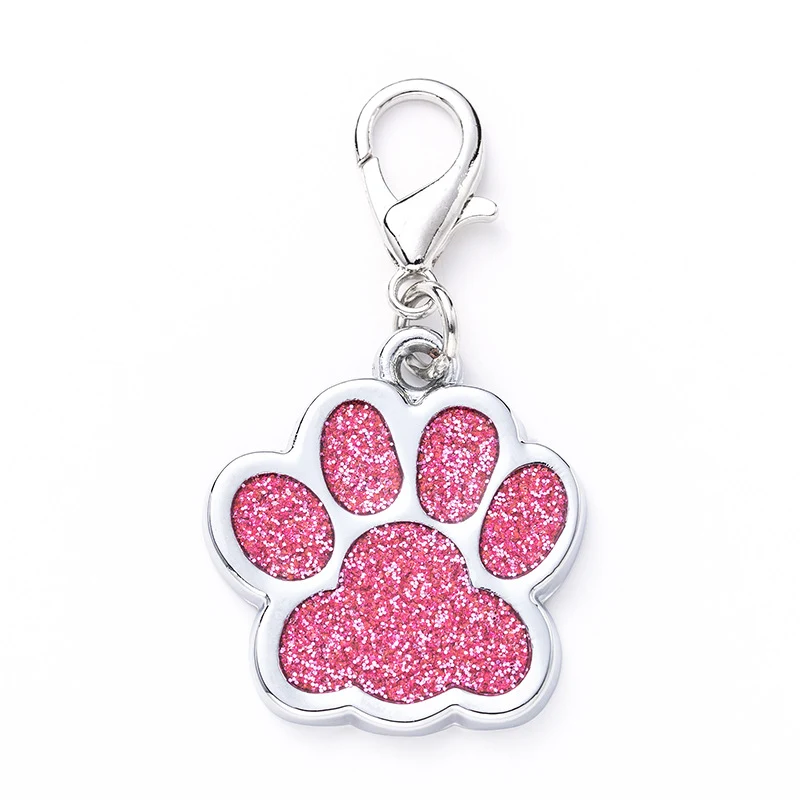Title 3, Zinc alloy metal pet tag, glitter, footprint en...