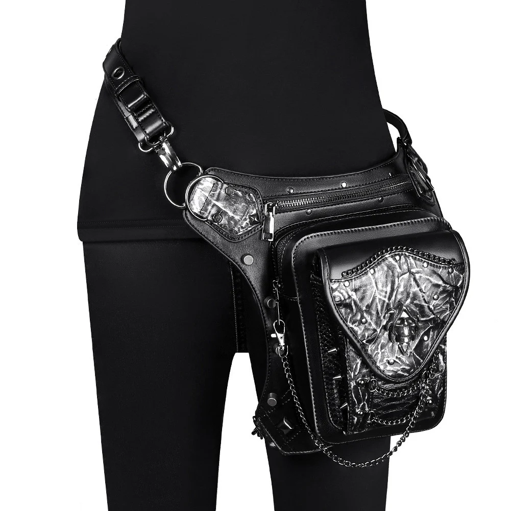 Nova Bolsa Locomotiva de Corrente Caveira Steampunk Transporte seus pertences com estilo único e funcional. Leve tudo o que precisa — foto 4