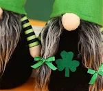 Gnomo de chapéu verde do Dia de São Patrício — Decoração festiva com barba longa, ideal para celebrar e decorar no tema irlandês. — foto 3