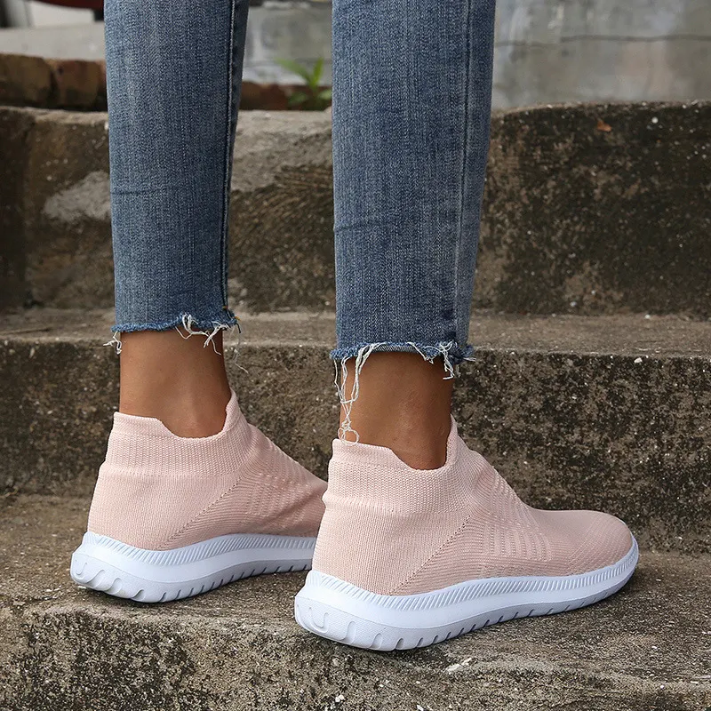 Title 19, Flying Knit Elastic Socks Shoes Casual Sports S...