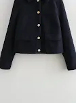 Giacca Morbida Dorata da Donna, Comfort ed Eleganza. Perfetta per look casual o formali. Calda e dal design moderno. — foto 5