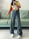 Retro Gewassen Versleten Jeans Slimming en Rechte Bootcut Broek – Comfortabele en Stijlvolle Broek voor een Trendy Vintage Look en Slank Figuur — foto 6