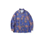 Camiseta manga longa masculina Tide Retro Estilo Pintura a Óleo Tie-dye. Conforto e estilo vintage para o seu dia a dia. — foto 1