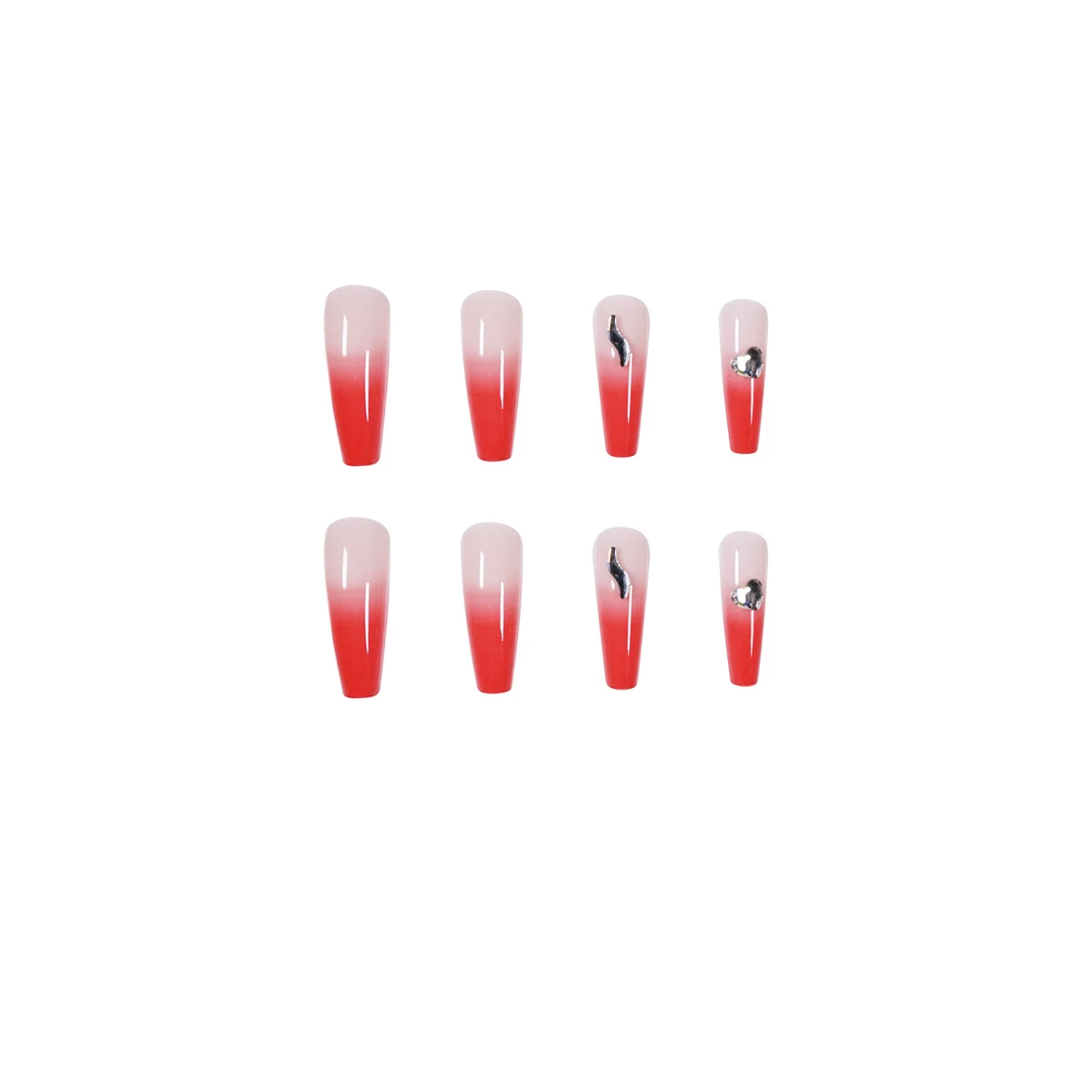 Title 2, Peach Gradient Removable Wearable Nail Patches ...