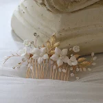 Coiffure de Mariée avec Strass et Perles Peigne à Cheveux Élégant Accessoire Nuptial Brillant pour un Look Inoubliable le Jour J. — photo 3