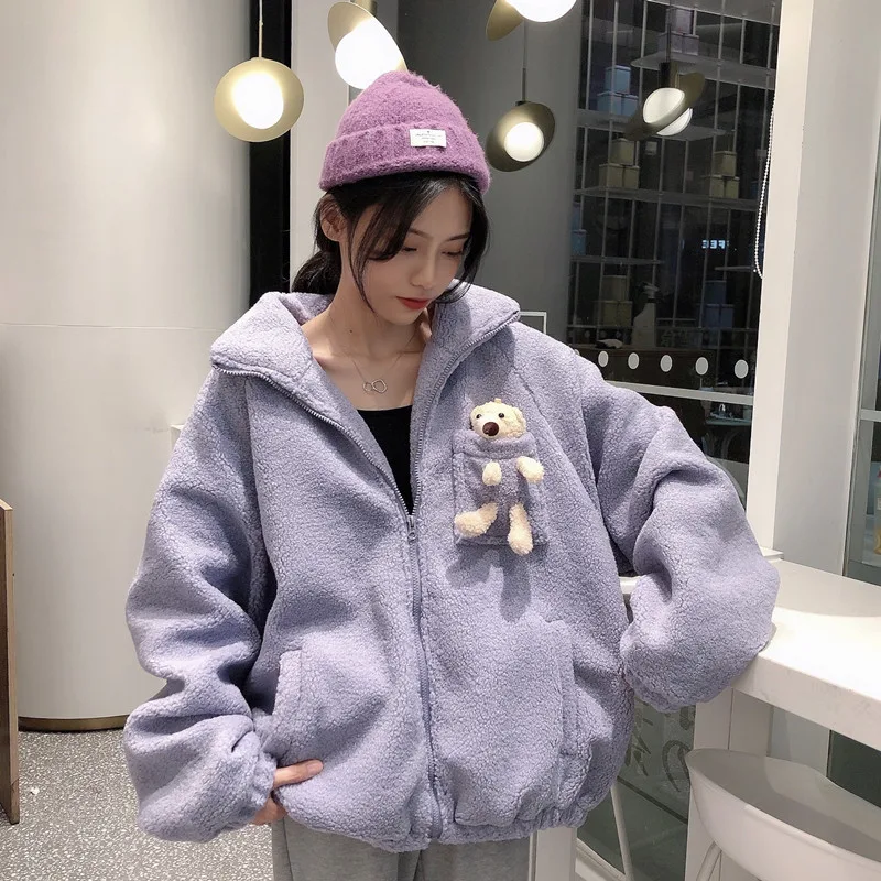 Title 4, Womens Sweatshirt Plus Velvet Thickened Lamb H...